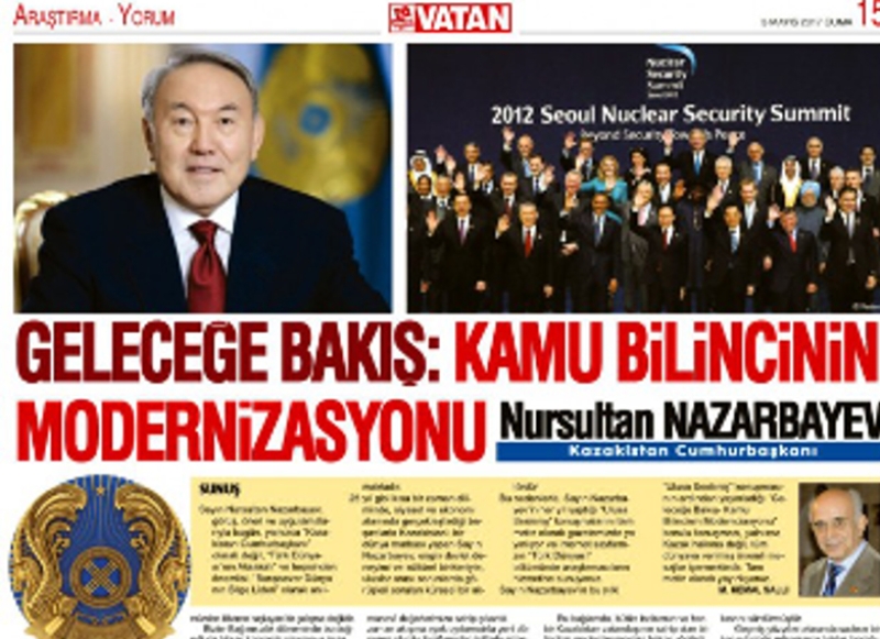 Túrik gazeti Qazaqstan Prezıdentiniń maqalasyn jarııalady