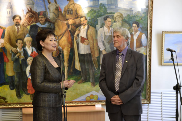 Qostanaıda belgili sýretshi Nıkolaı Torshınniń derbes kórmesi ashyldy