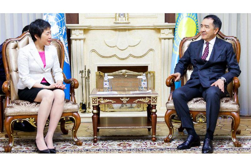 Saǵyntaev IKAO Bas hatshysymen áýejaı ınfraqurylymyn damytý máselelerin talqylady