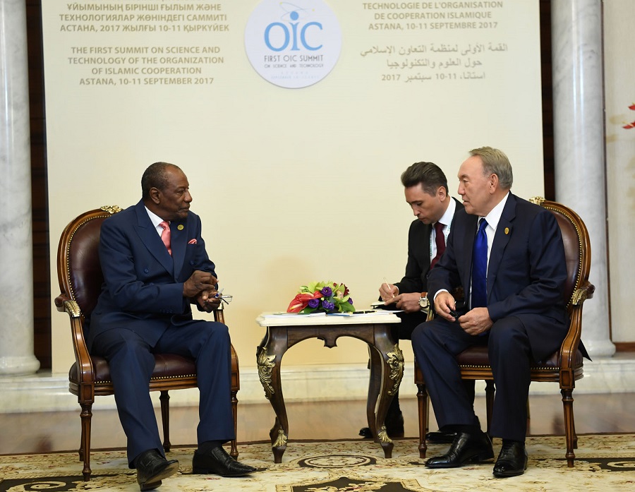 Nursultan Nazarbaev Gvıneıa-Bısaý Respýblıkasynyń Prezıdentimen kezdesti 