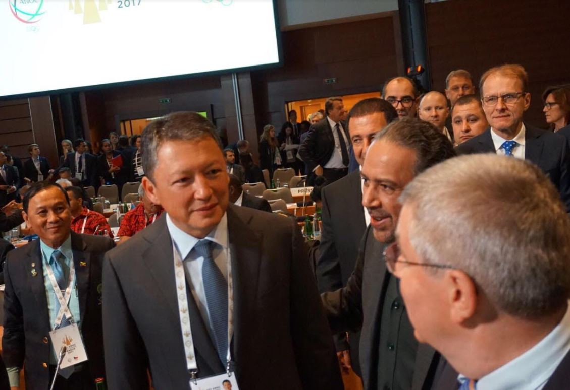 Tımýr Qulybaev Ulttyq Olımpıadalyq komıtetter qaýymdastyǵynyń Bas Assambleıasyna qatysýda 