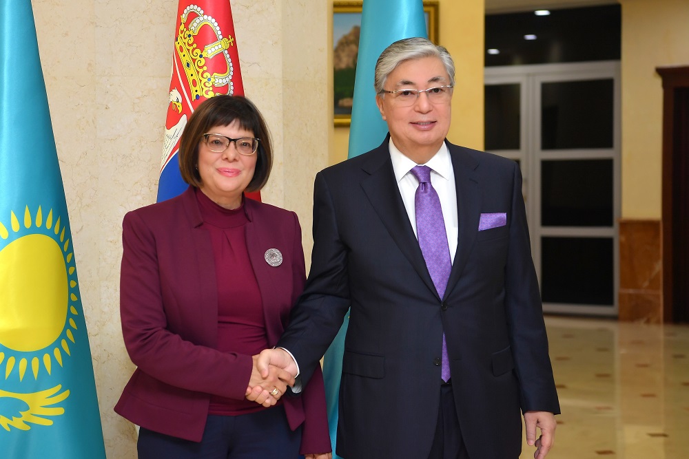 Toqaev Serbııa Halyq Skýpshınasynyń Tóraǵasymen kelissóz júrgizdi