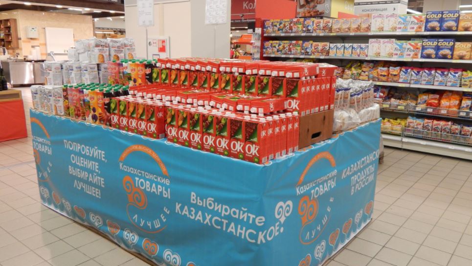 Qazaqstandyq taýarlar Reseı sýpermarketterinde satylymǵa tústi