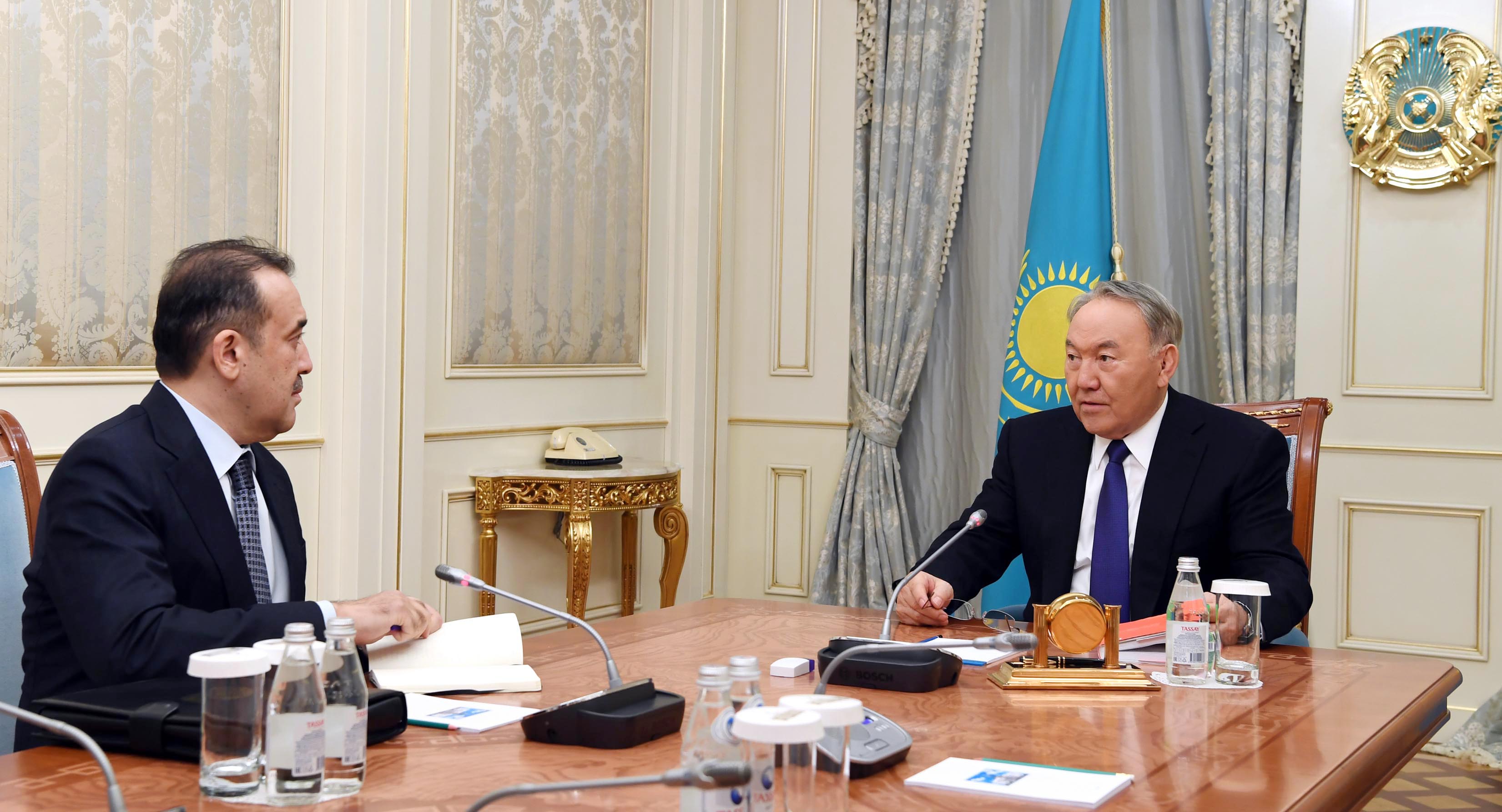 Nursultan Nazarbaev UQK tóraǵasy Kárim Másimovti qabyldady