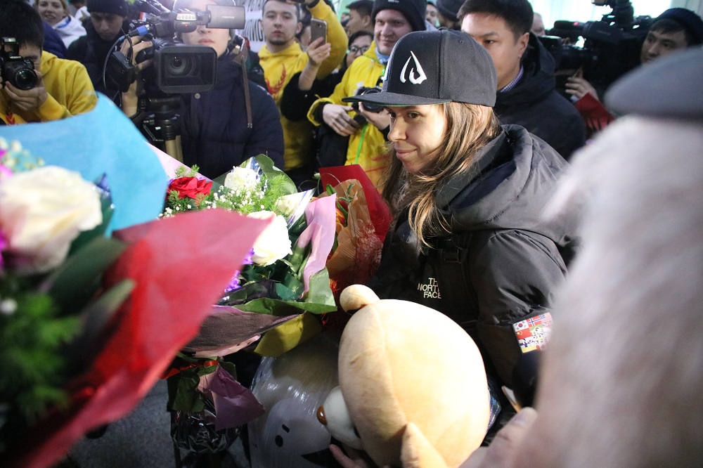 Olımpıada júldegeri Iýlııa Galysheva elge oraldy