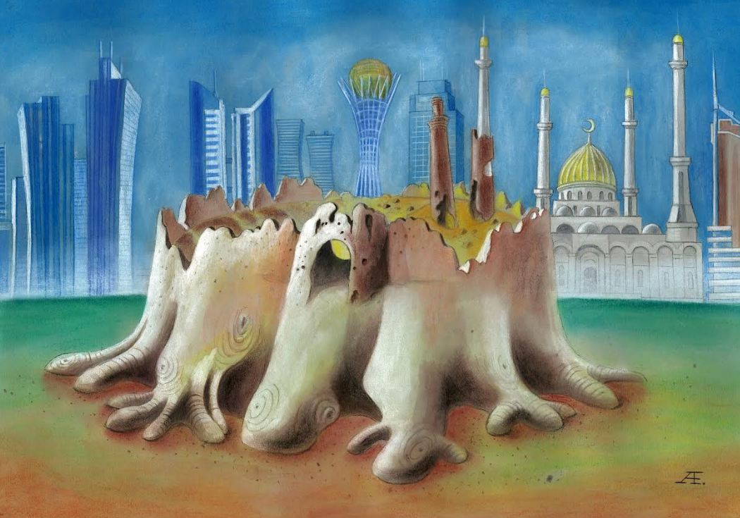 Úzdik karıkatýraǵa báıge jarııalaımyz