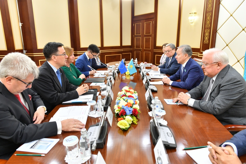 Májilis tóraǵasy Eýroparlament delegasııasymen kezdesti