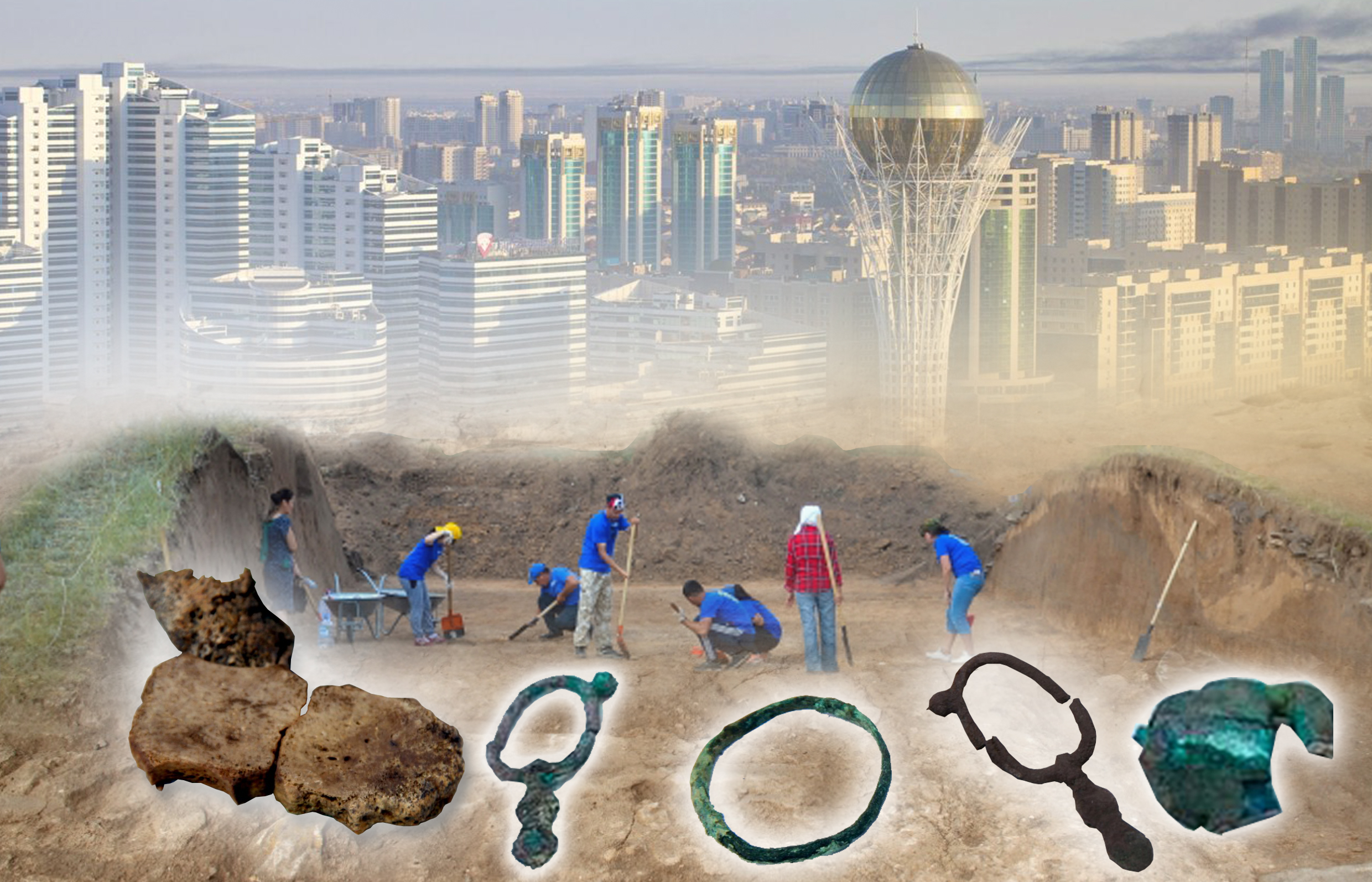 Astana irgesindegi saq qorǵanyna qazba jumystary júrgizilip jatyr