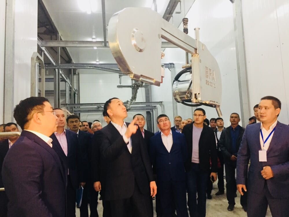 Arqalyqta qýatty et kombınatynyń qurylysy aıaqtalyp keledi