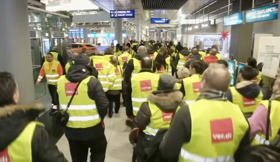 Búgin Germanııa áýejaılarynyń qaýipsizdik qyzmetkerleri jappaı ereýilge shyǵady