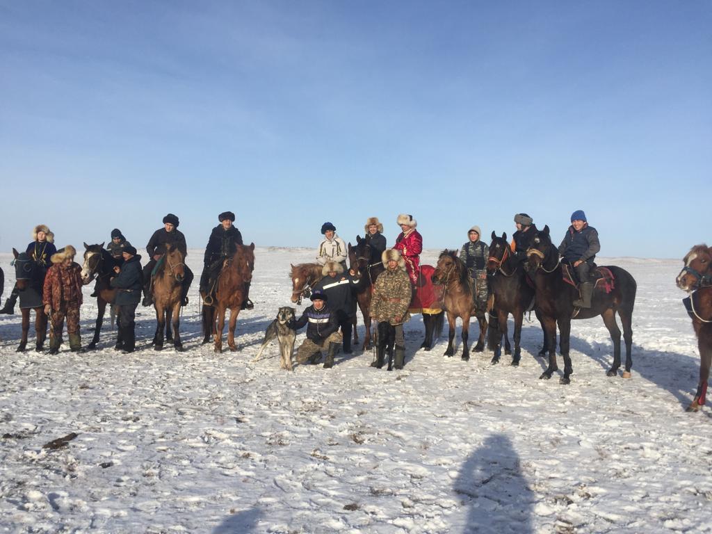 Baıanaýyldyń Qyzyltaý aýylynda  kókparshylar turady