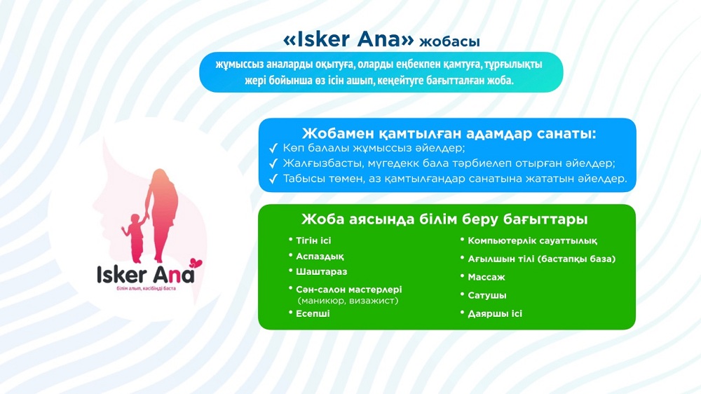 Atyraýda «Isker ana» jobasy bastaldy