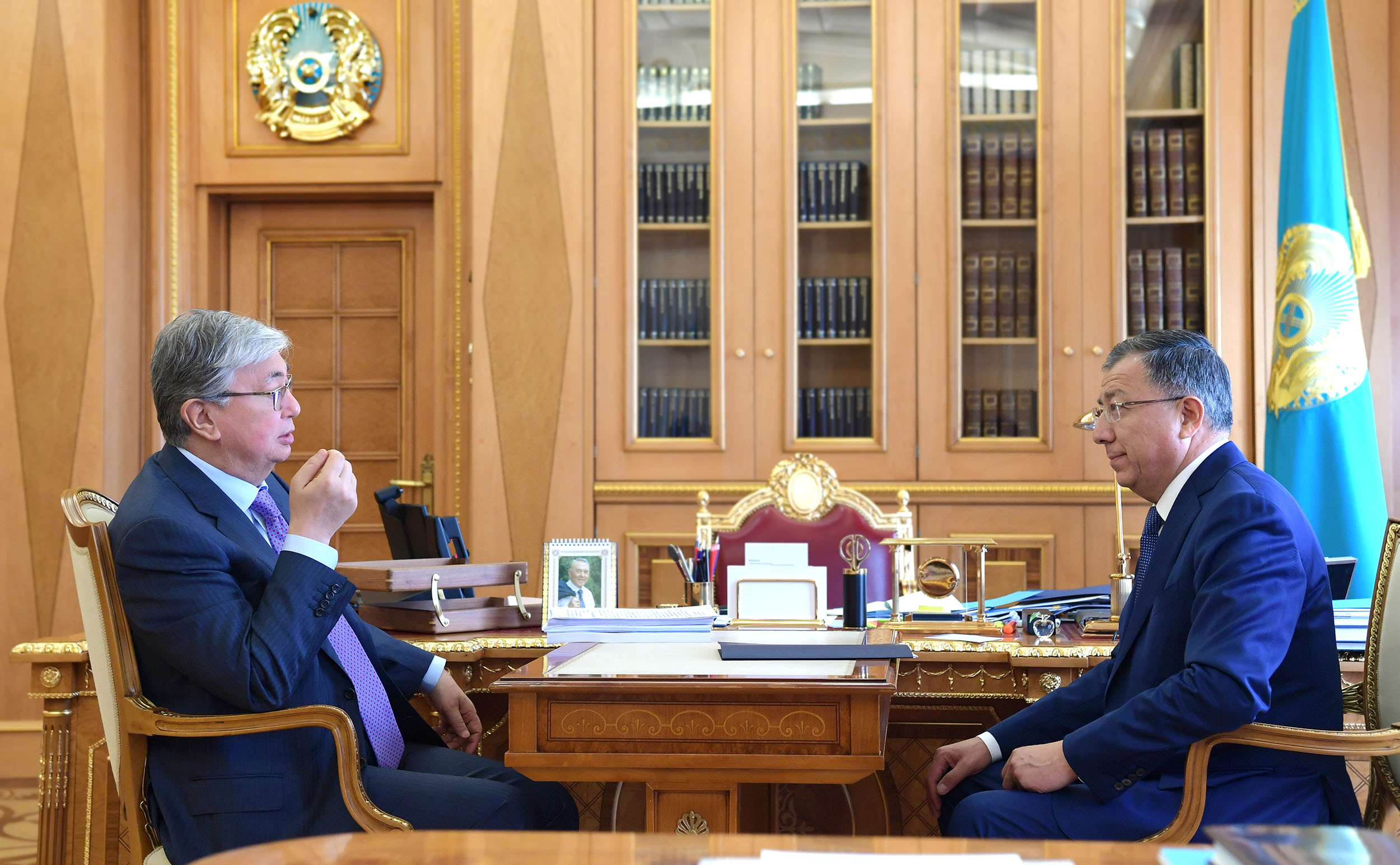 Memleket basshysy Qazaqstan halqy Assambleıasy Tóraǵasynyń orynbasary Janseıit Túımebaevty qabyldady