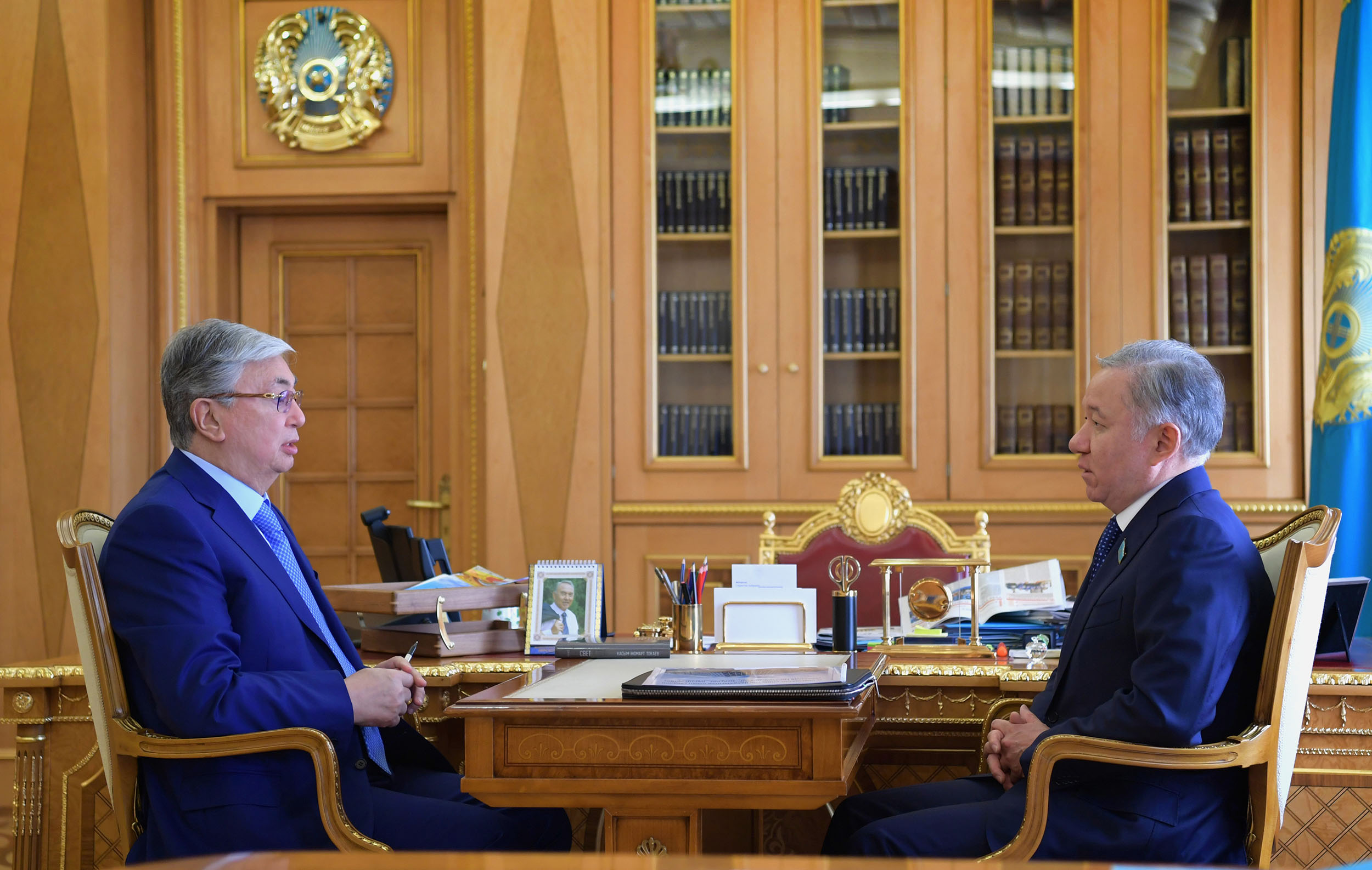 Qasym-Jomart Toqaev Májilis Tóraǵasy Nurlan Nyǵmatýlındi qabyldady