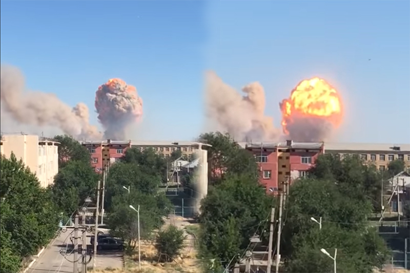 Arystaǵy áskerı bólimniń qoımasynda qýatty jarylys boldy