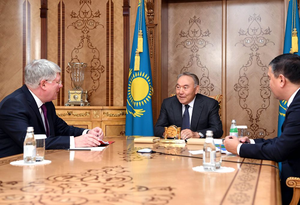 Nursultan Nazarbaev Reseıdiń Qazaqstandaǵy elshisi Alekseı Borodavkındi qabyldady