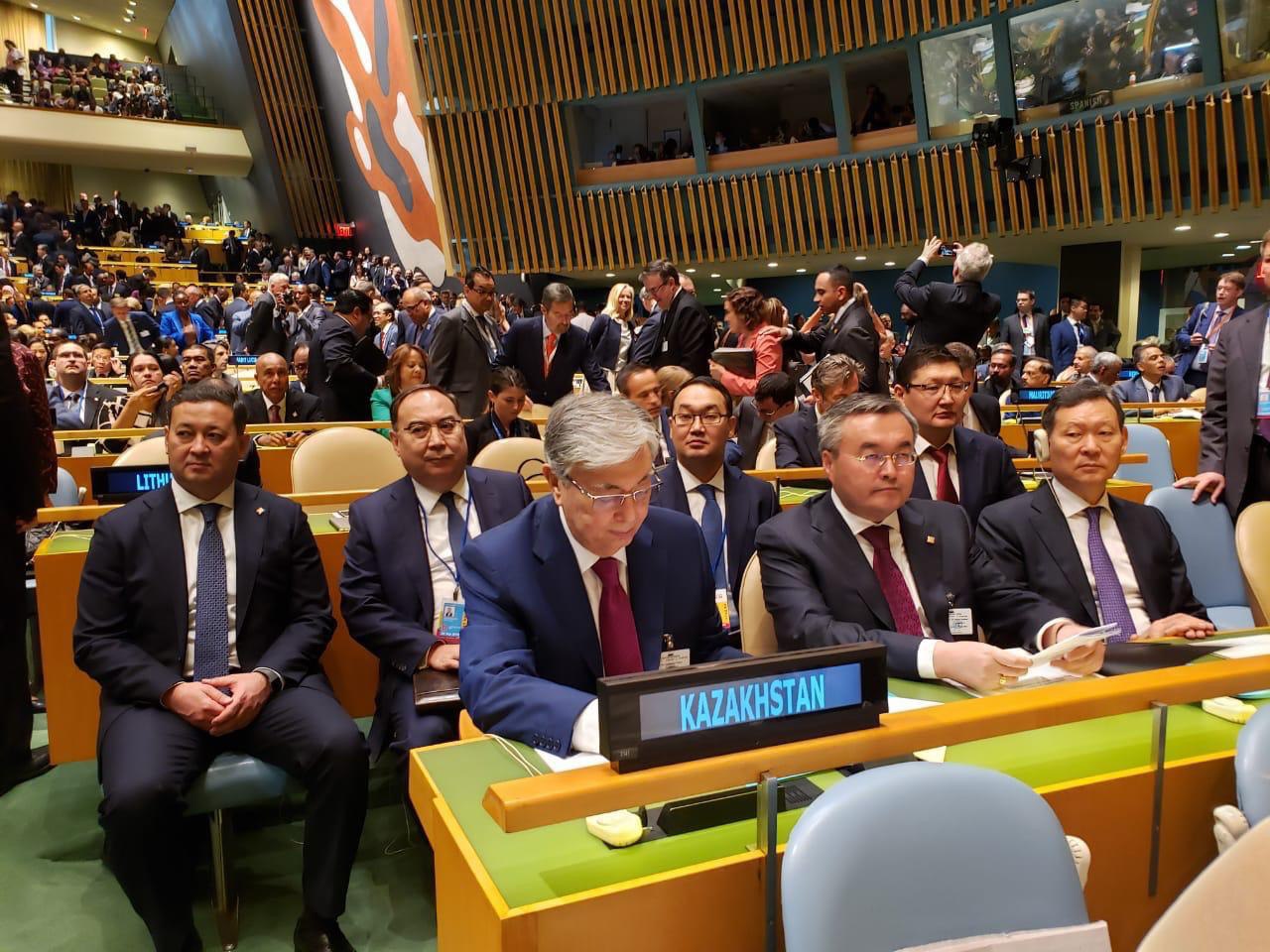 Q.Toqaev BUU Bas Assambleıasynyń 74-shi sessııasy Jalpy debattarynyń ashylýyna qatysty