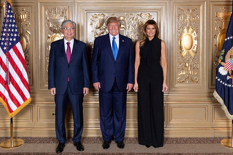 Qasym-Jomart Toqaev AQSh Prezıdenti Donald Tramppen kezdesti