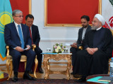 Qasym-Jomart Toqaev Iran Islam Respýblıkasynyń Prezıdenti Hasan Rýhanımen kezdesti