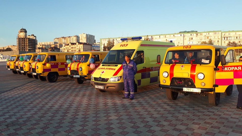 Mańǵystaýda jedel járdem stansııasy 8 jańa avtokólikpen tolyqty