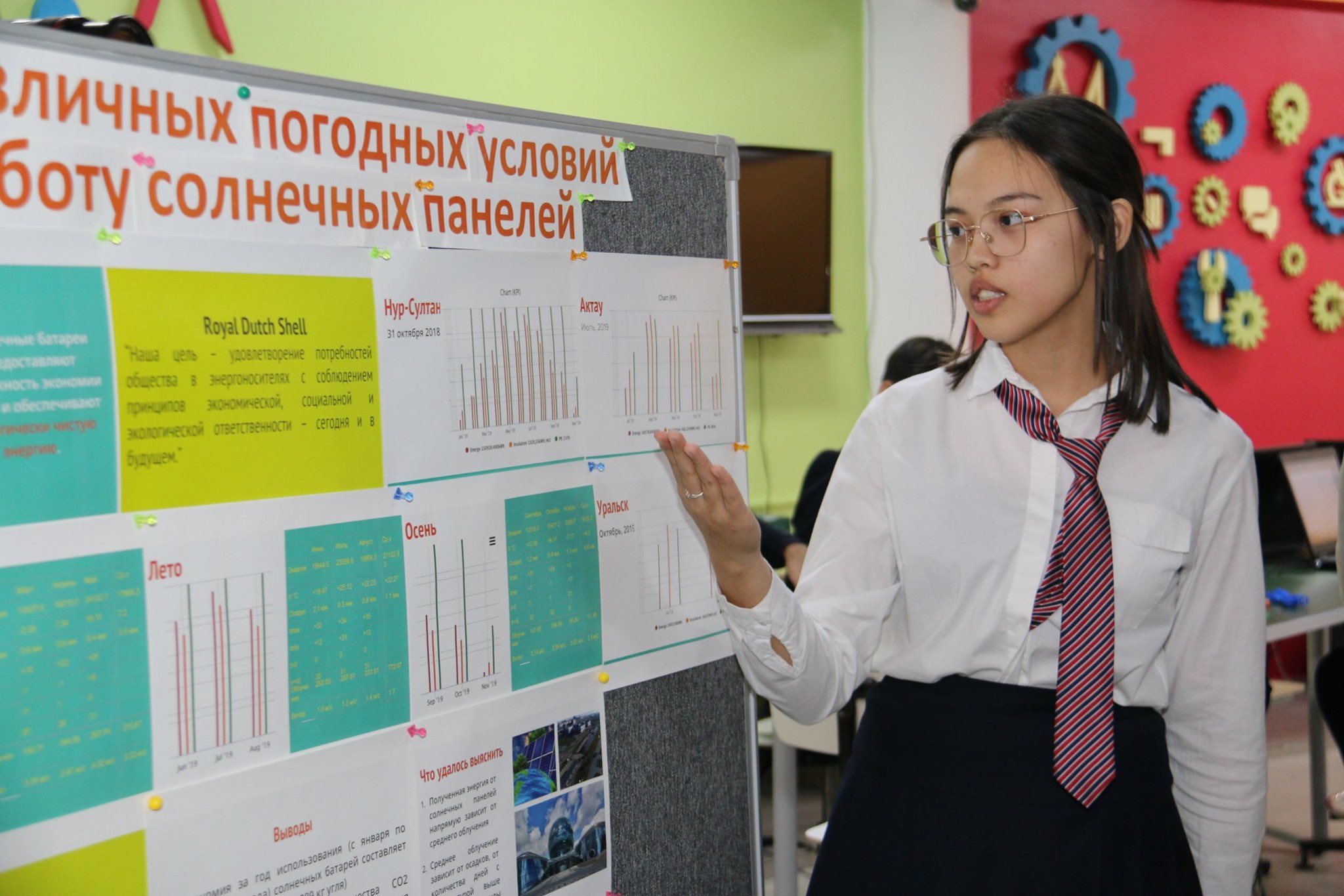 Zııatkerlik mektep oqýshylary kún energııasy týraly bilgenderimen bólisti