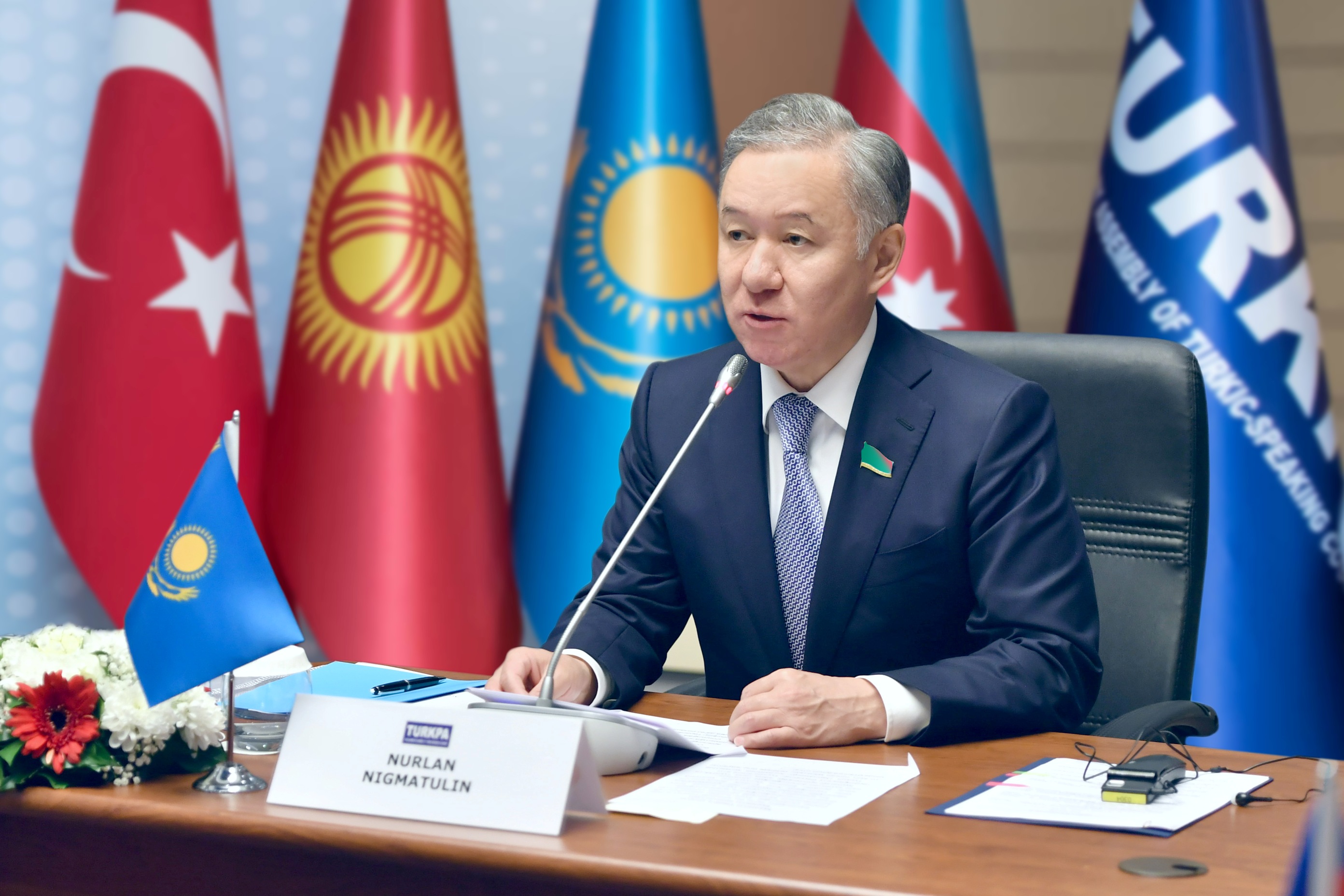 Nurlan Nyǵmatýlın Bakýde TúrkPA sharalaryna qatysyp jatyr