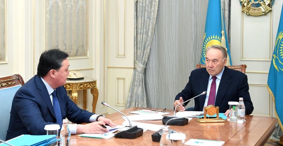 Nursultan Nazarbaev Premer-Mınıstr Asqar Mamındi qabyldady