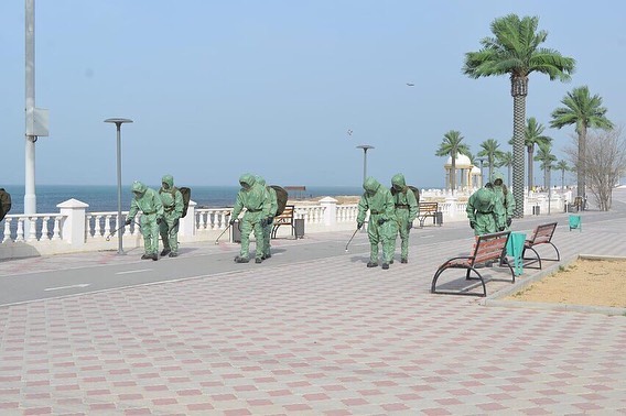 Aqtaýda dezınfeksııa jumystary júrgizilýde