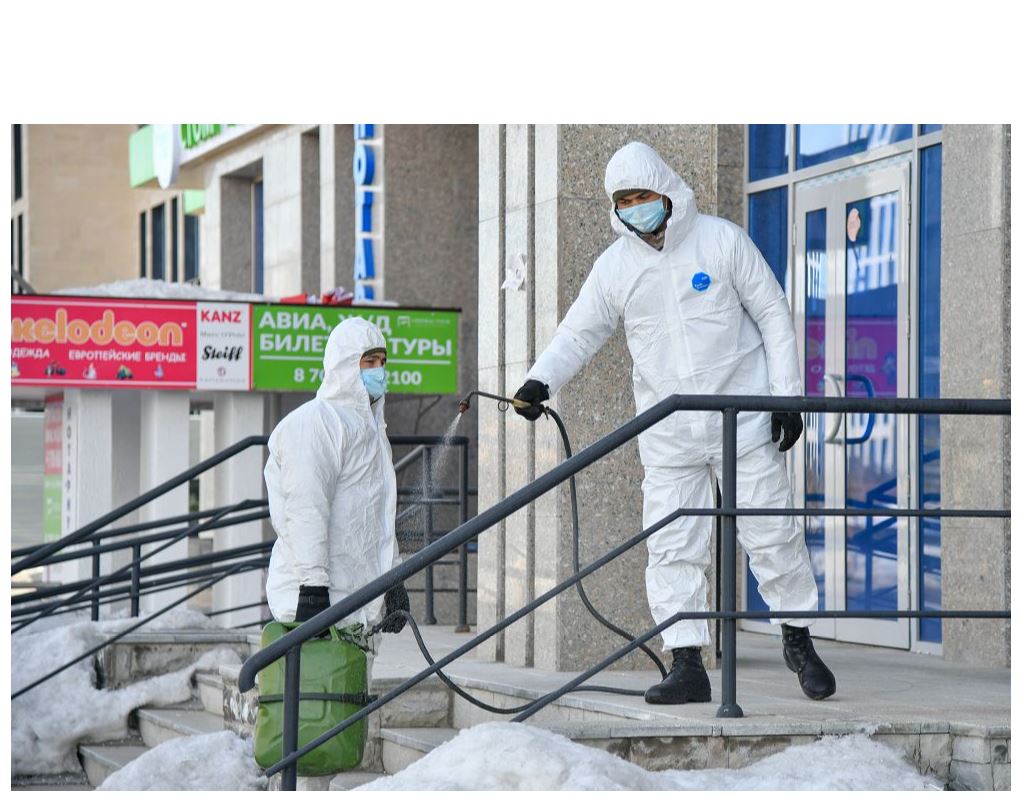 Dezınfeksııalaý sharalary júrgizilýde