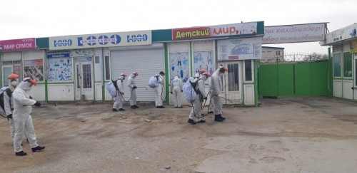 Aqtaýdaǵy bazarlar dezınfeksııalandy