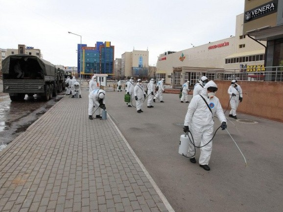 Elordada 3-ret aýqymdy dezınfeksııa jasalyp jatyr