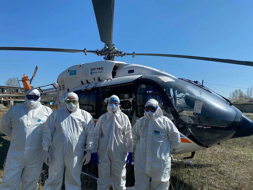 Kúrshim aýdanynan 6 jastaǵy bala sanıtarııalyq avıasııamen oblys ortalyǵyna jetkizildi