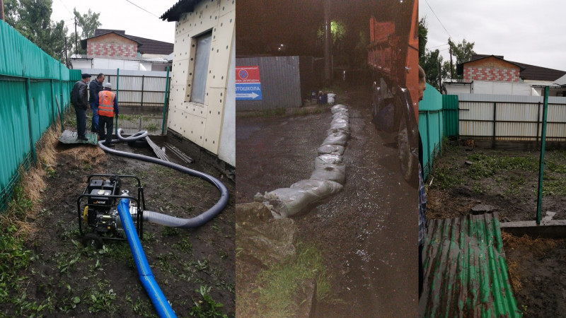 Almatyda tolassyz jaýǵan jańbyr saldarynan aýla ýchaskelerin sý basty