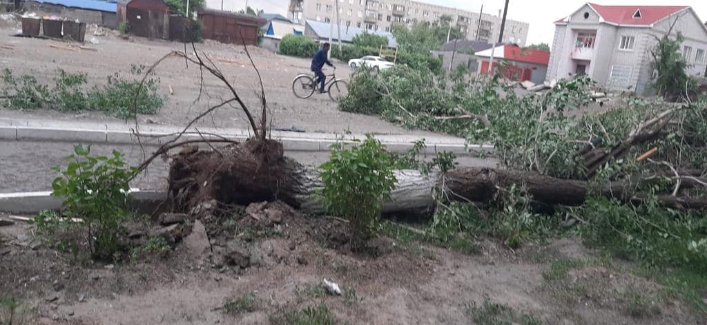 Aıagózdegi qatty daýyldan 7 adam jaraqat aldy