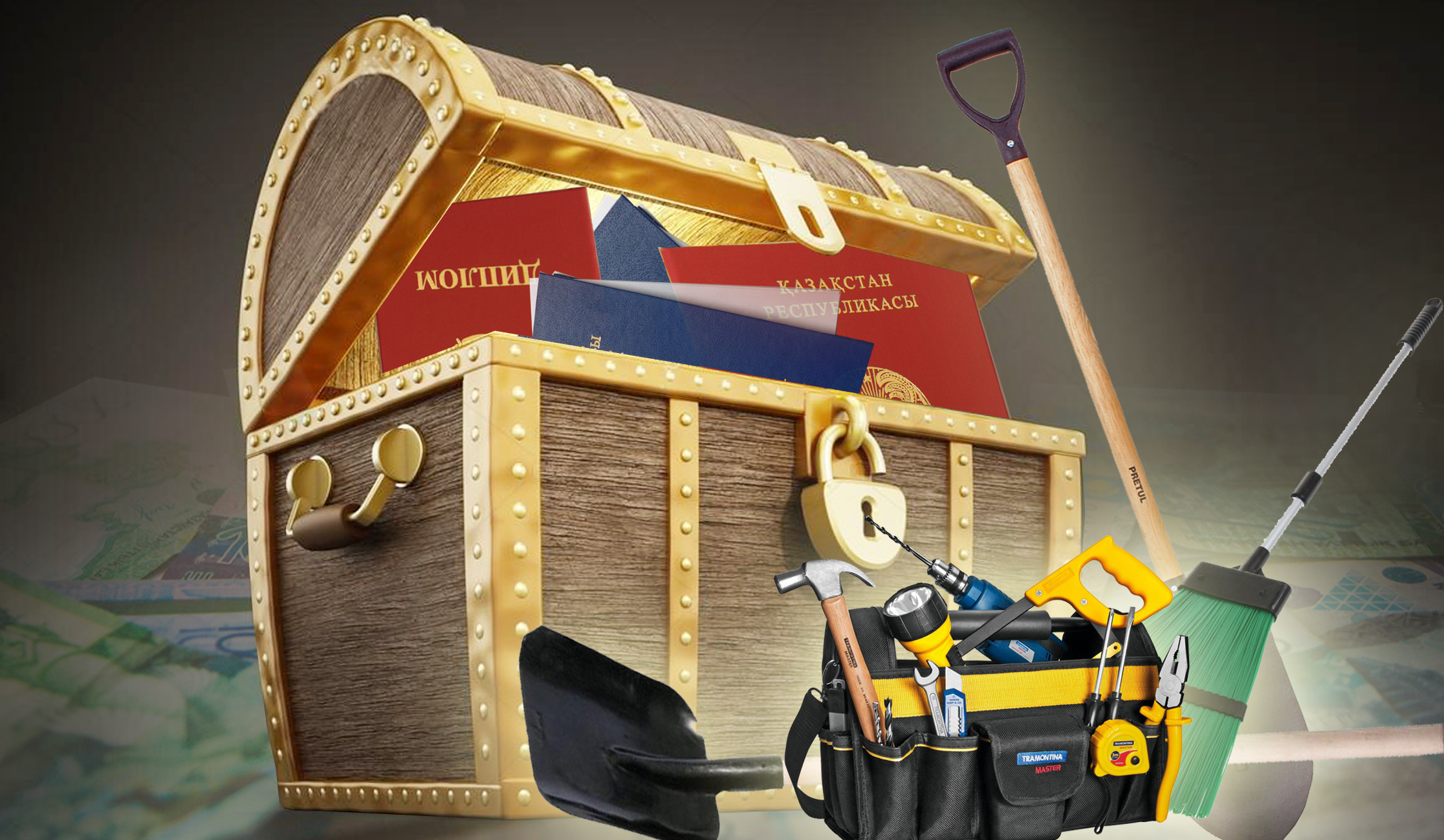 Kádege aspaǵan dıplomnan qara jumystyń bási artyq