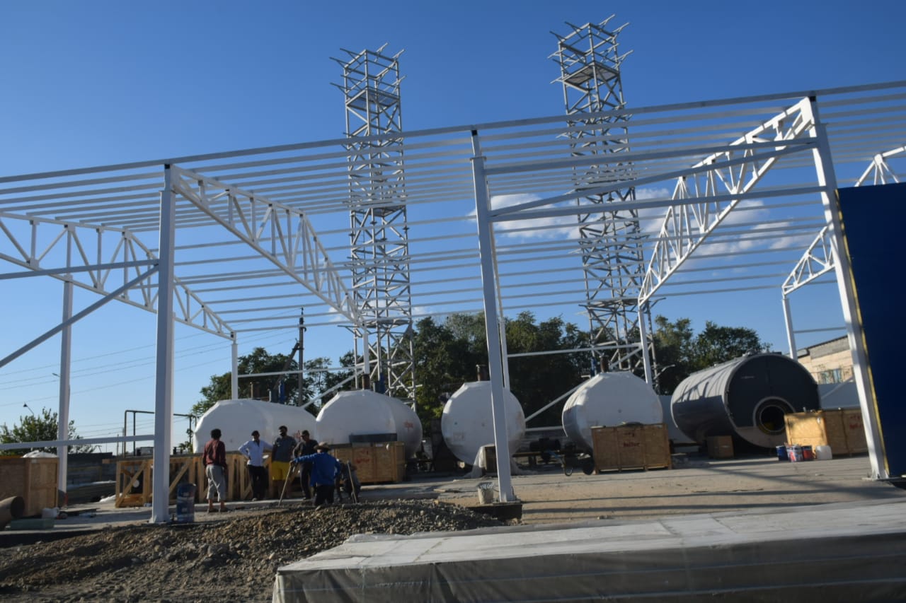 Túrkistanda Germanııadan ákelingen qazandyqtar ornatylýda