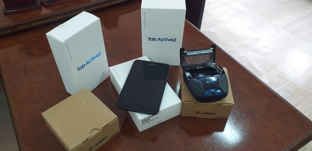 Qaraqııada polıseılerge planshetter men termoprınterler berildi