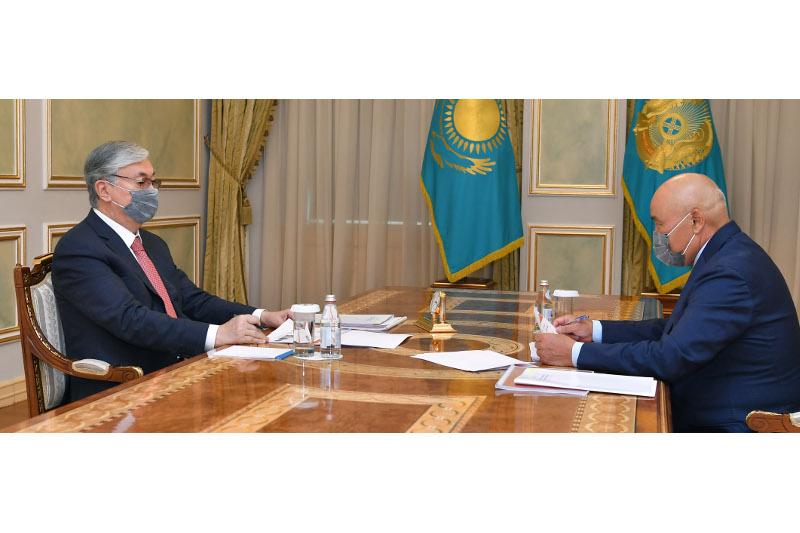 Memleket basshysy Túrkistan oblysynyń ákimin qabyldady