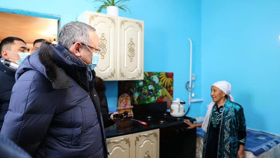 Yrǵyz aýdanynyń Janys bı aýylyna gaz tartyldy