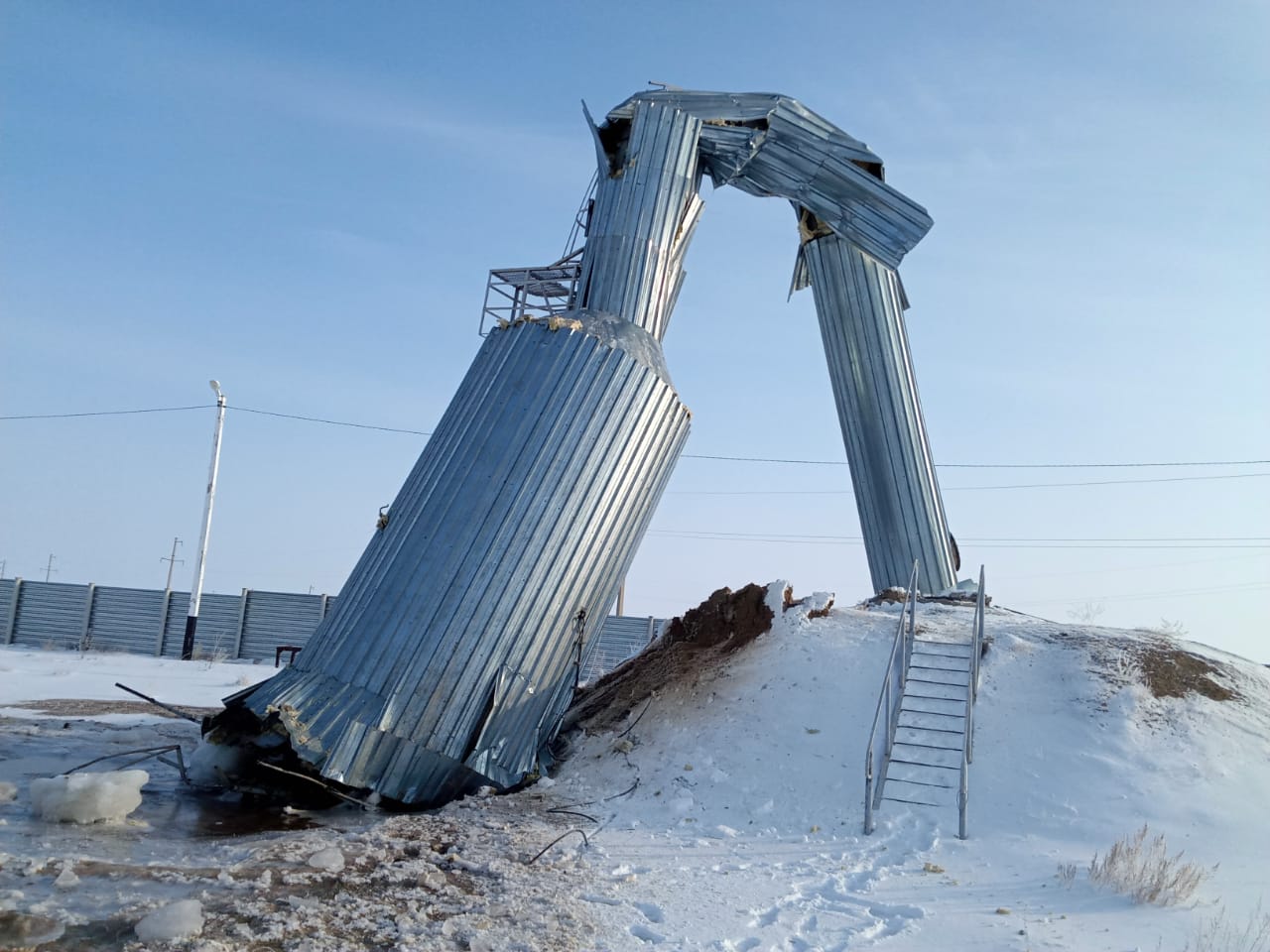 Baıǵabylda sý munarasy qulap qaldy