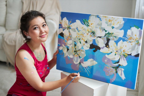 Kóńil baýraǵan kógildir boıaýlar