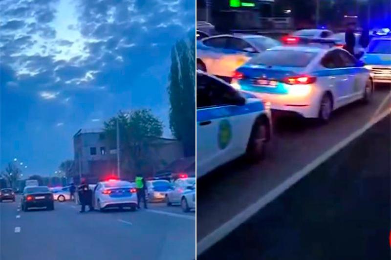 Almatyda júrgizýshi kýáligi joq azamat polıseılerden qashyp qutylmaq boldy