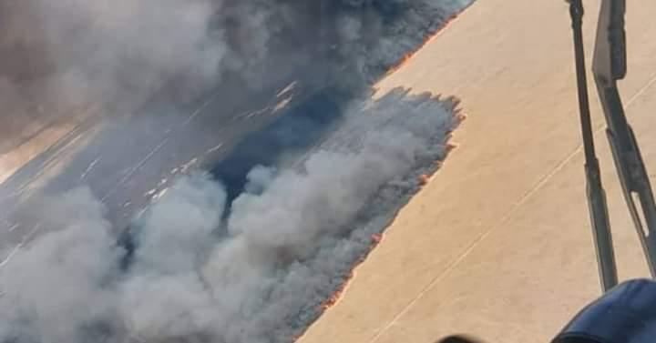 Kaspıı jaǵalaýyndaǵy qamys órti áli tolyq sóngen joq