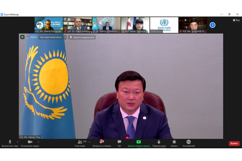 Alekseı Soı BUU Bas Assambleıasynyń 76-shy sessııasy aıasynda sóz sóıledi