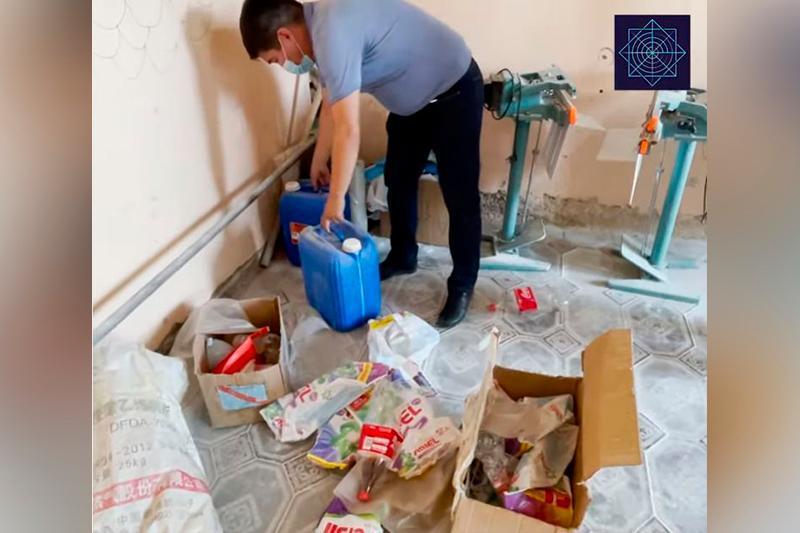 Túrkistan oblysynda kir jýatyn untaqty zańsyz óndirgen seh anyqtaldy