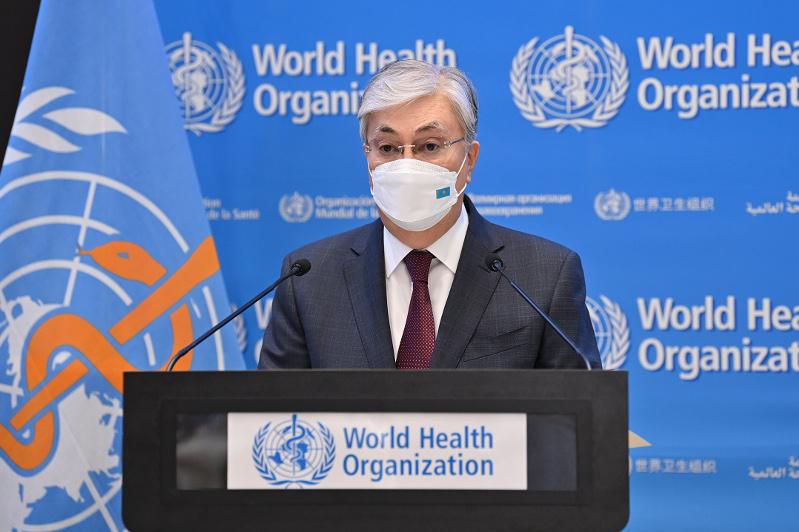 Memleket basshysy Dúnıejúzilik densaýlyq saqtaý assambleıasynyń arnaýly sessııasyna qatysty