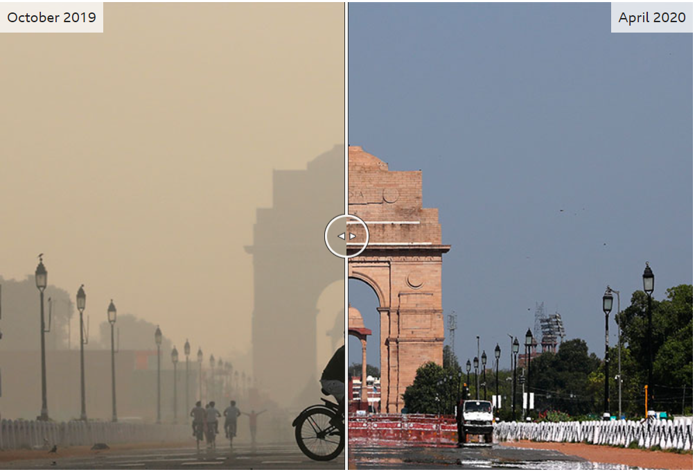 Álemdik pandemııa kezeńinde aýanyń tazara bastaǵany baıqalǵan