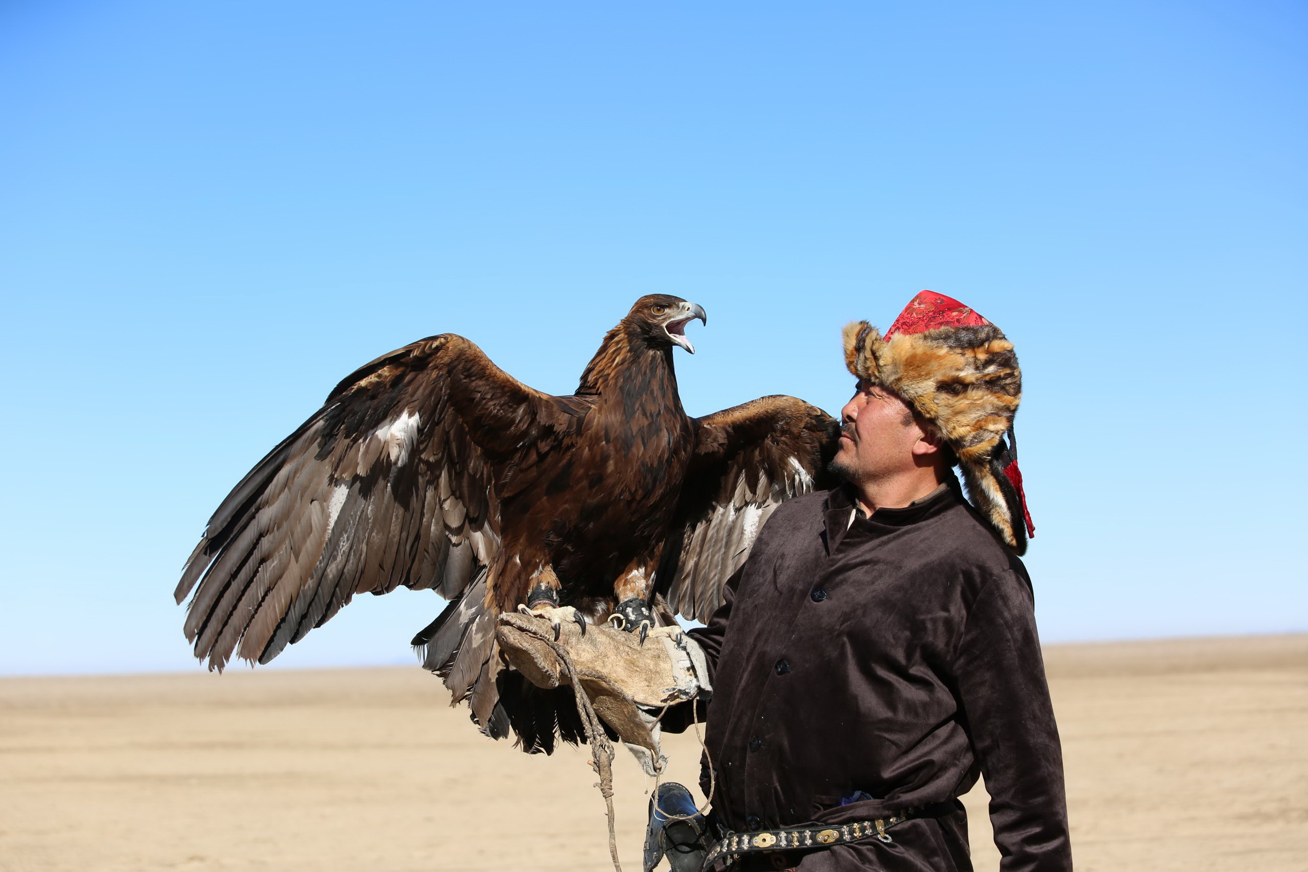 Qarataý baýraıynda qyran qalqyp...