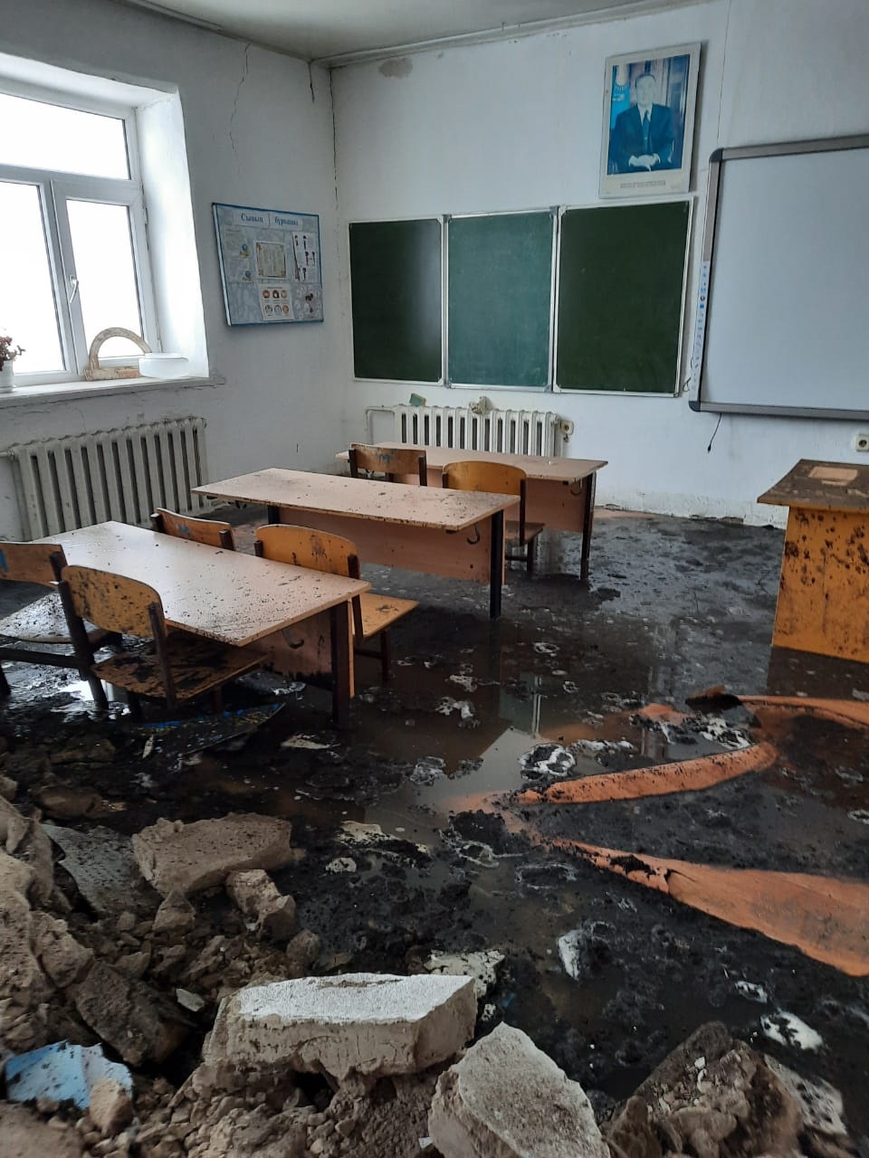 Aýyl mektebi qar sýynan qulap qaldy