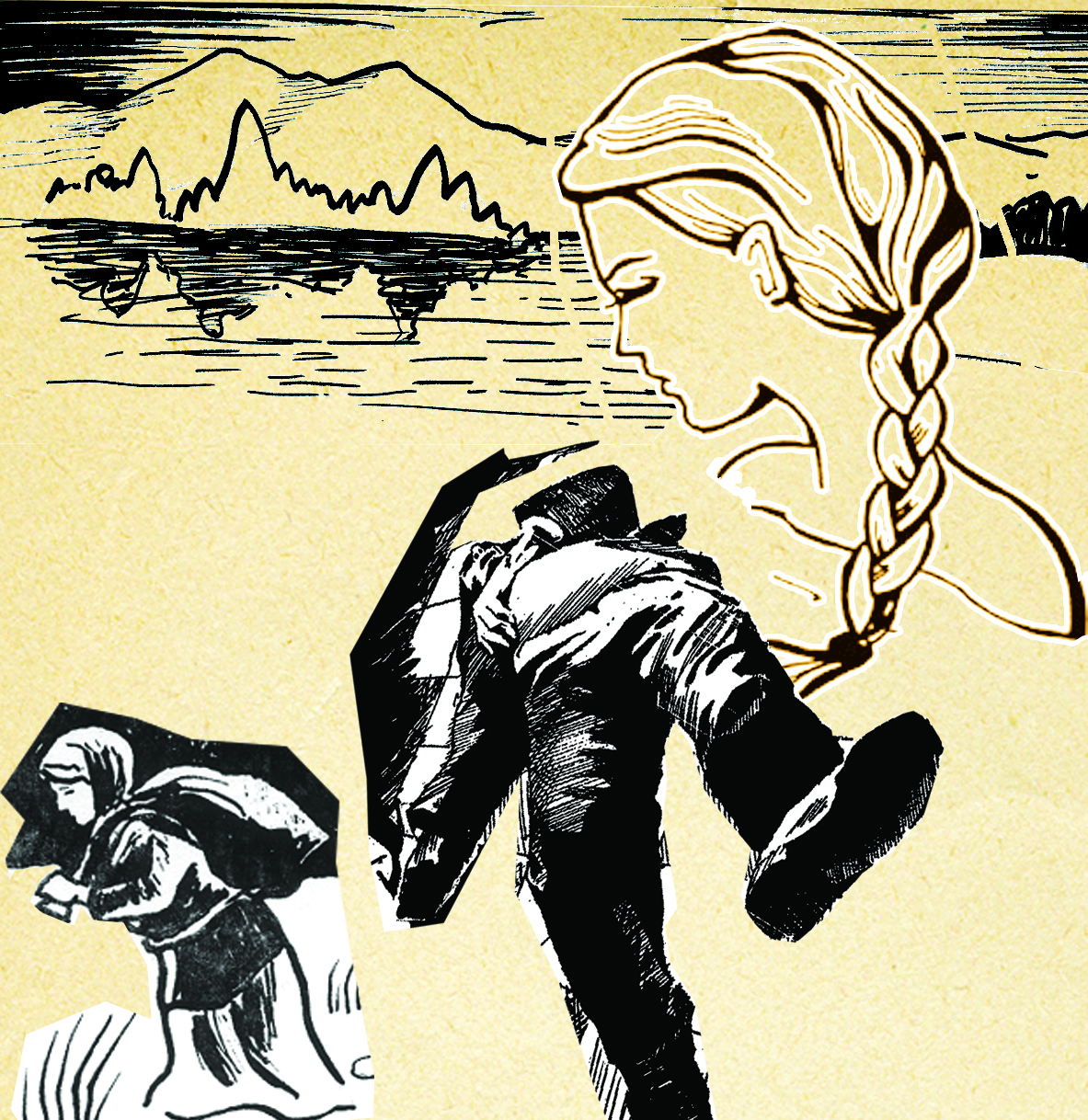 Bir-aq kúnde shashy aǵarǵan kelin